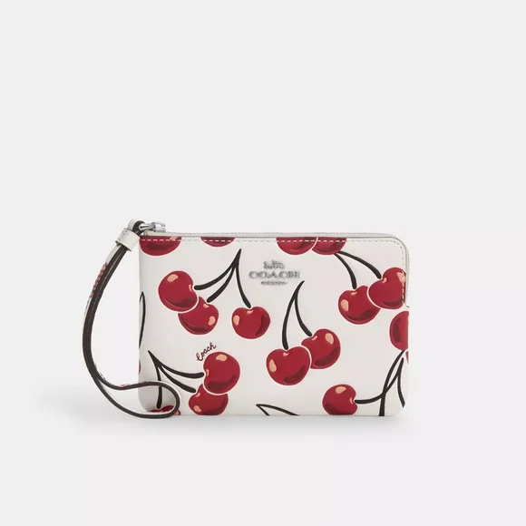 Coach Cherry Print Wristlet - Picture 1 of 5